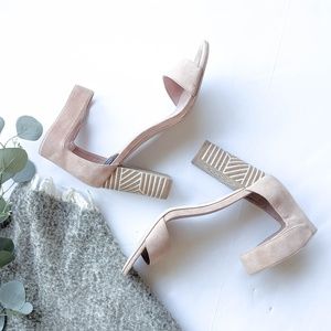 Jeffrey Campbell Lindsay Sandal in Blush Suede